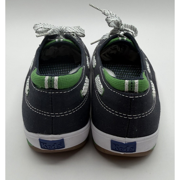 Keds Women's Boat Shoes Size 8 Navy White Green Slip On Nautical - Picture 3 of 8